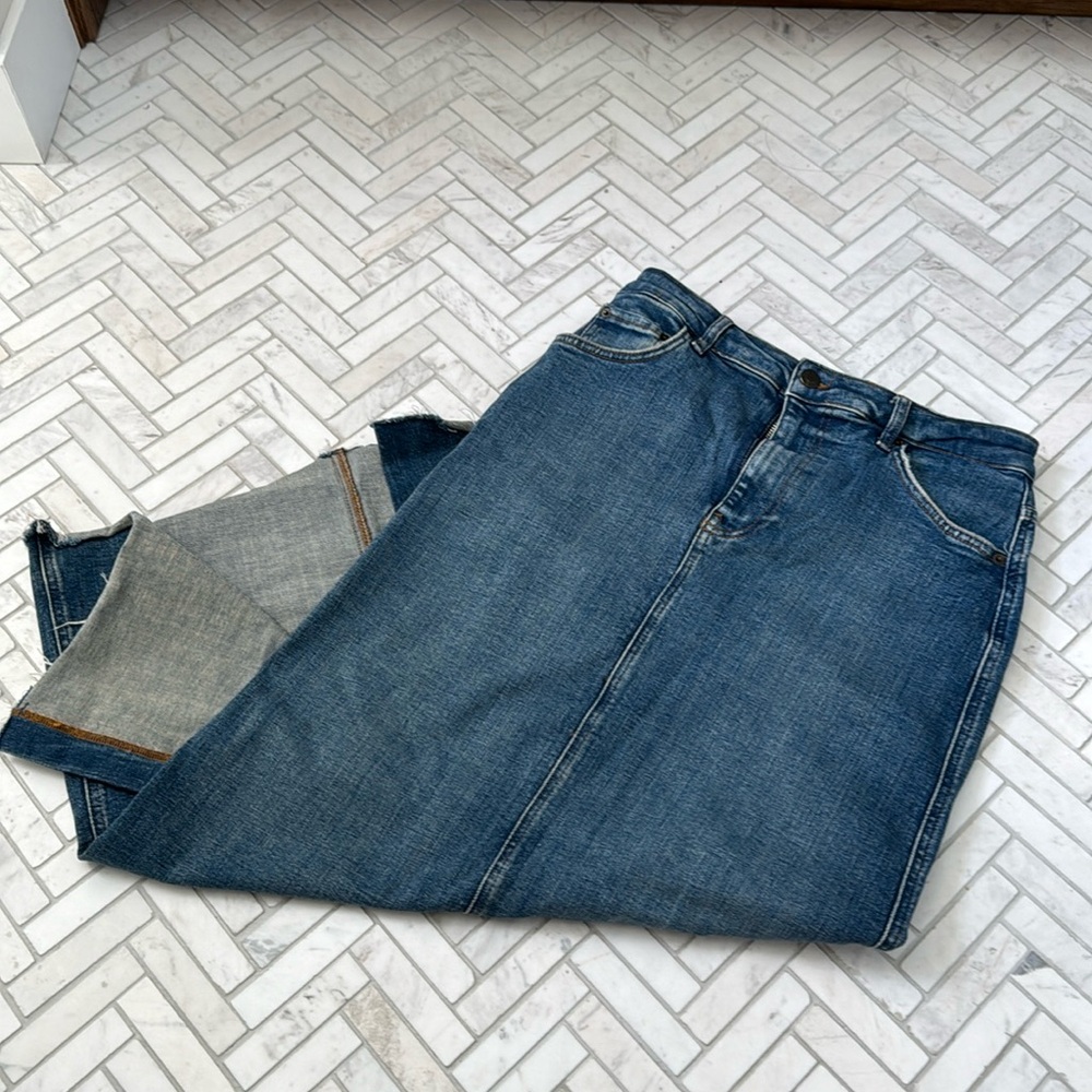 Zara denim maxi skirt